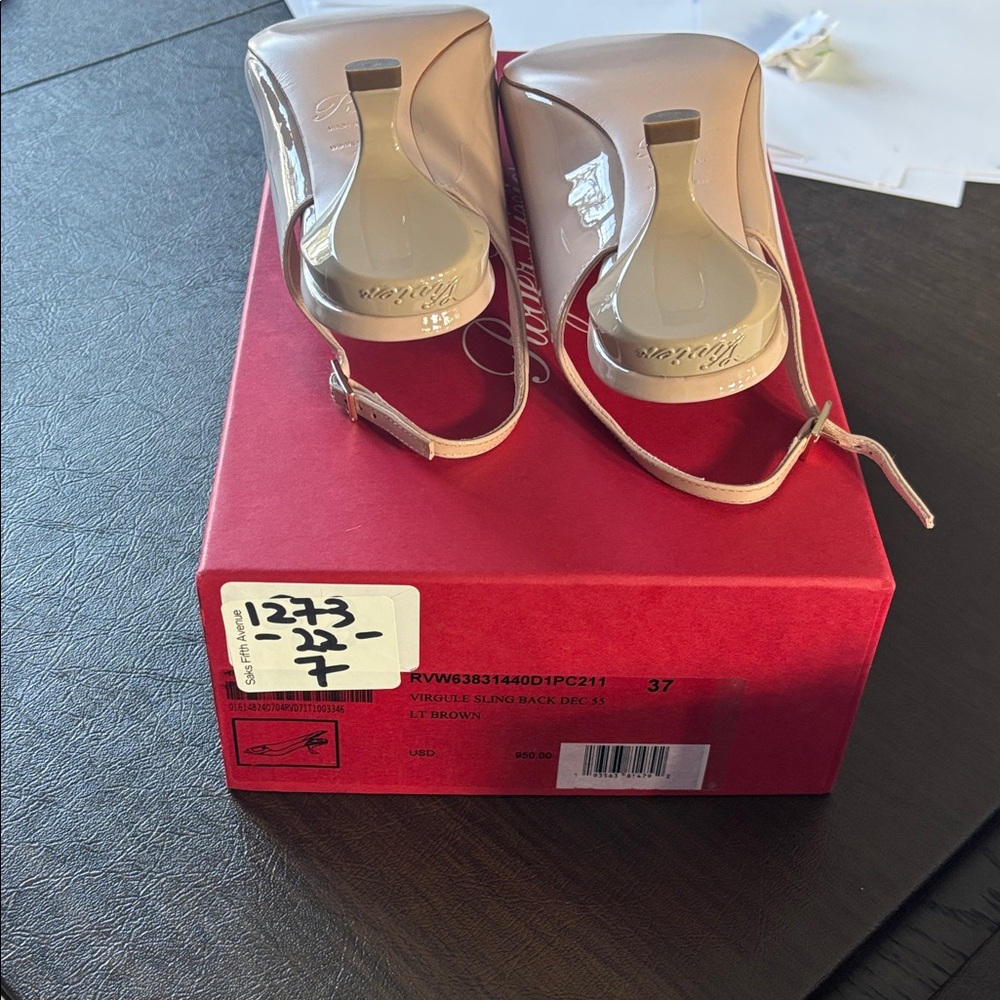 NWT Roger Vivier VIRGULE SLING BAK DEC 55 Shoes in Red Box sz37 - Picture 14 of 16